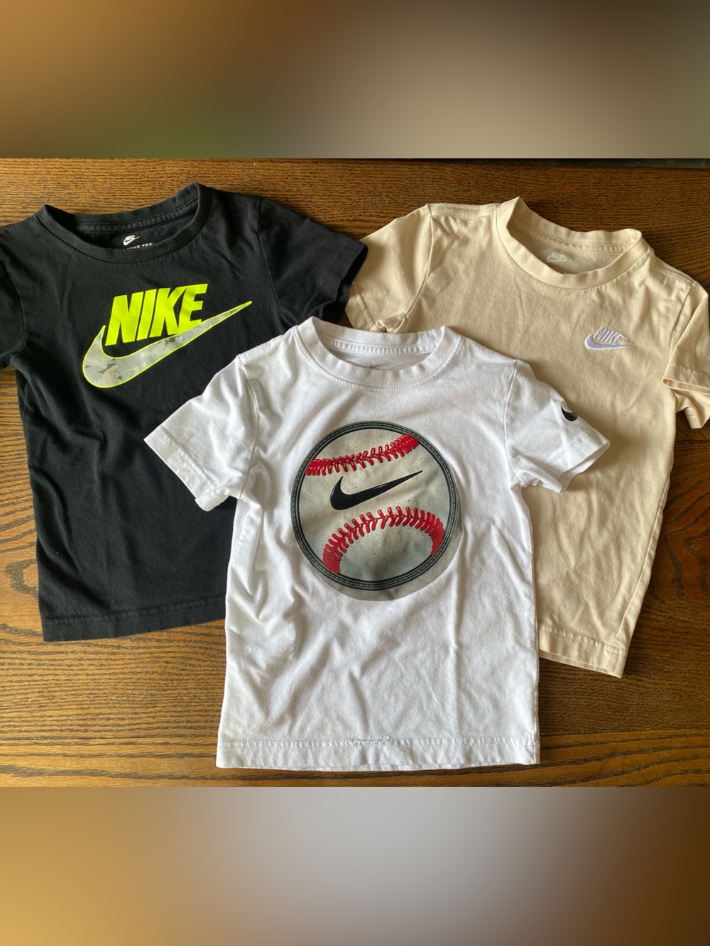 Nike Kids Short-Sleeve Tees - Black, White, Cream